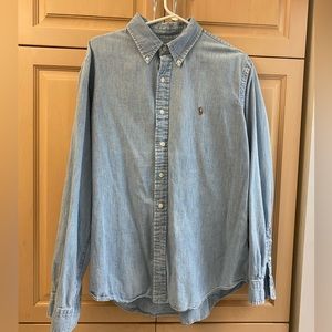 Polo Ralph Lauren Chambray Dress shirt Long Sleeve XL